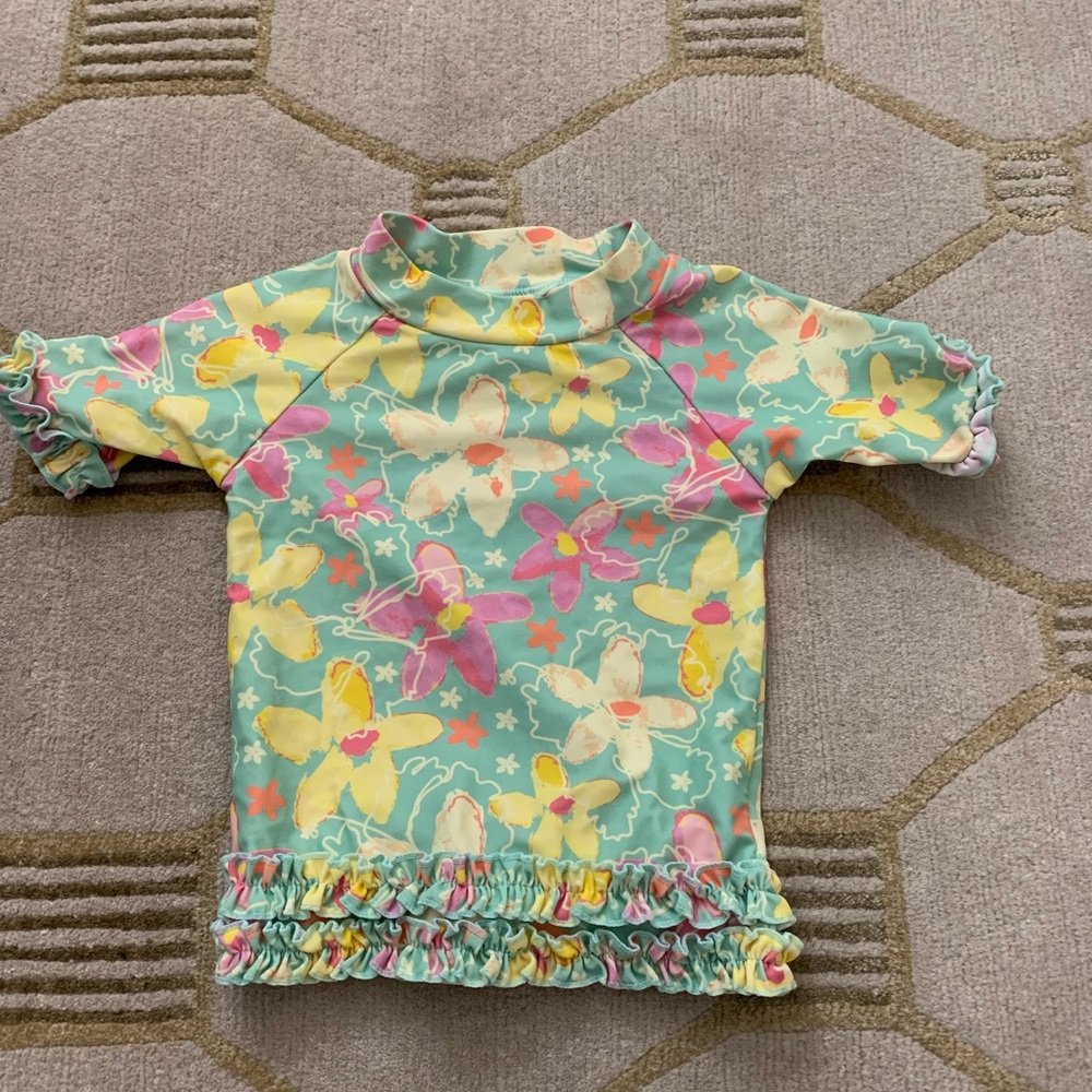 Ruffle Butts Swim Shirt Rash Guard Girl 18-24M